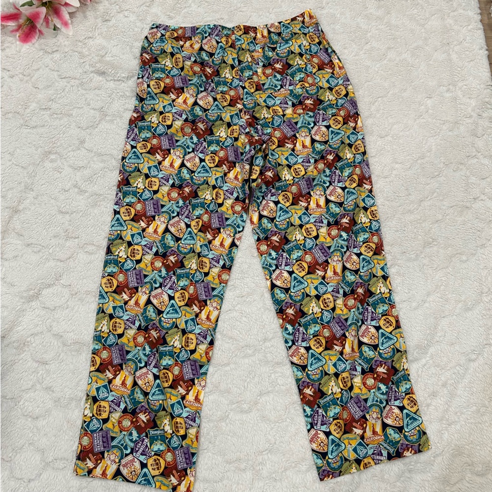 Disney Parks - Disneyland Destination Souvenir Travel Printed Lounge Pants Large - Picture 3 of 10